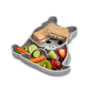 Melii Divided Silicone Suction Plate Grey Bulldog