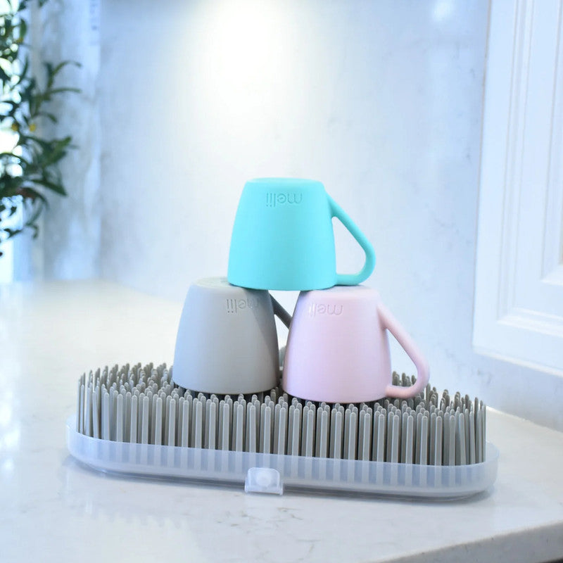 Melii Baby Bottle Drying Rack Grey Cloud