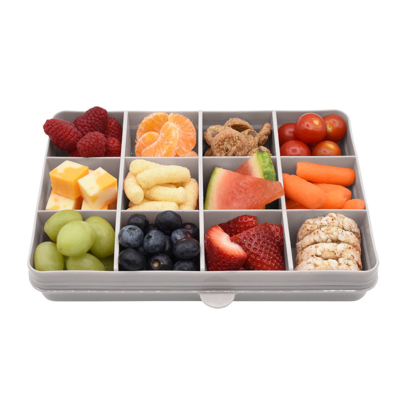 Melii Snackle Food Storage Container with Removable Divider Grey 4oz