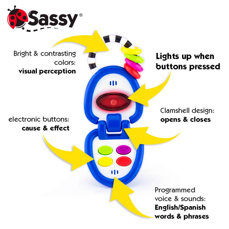 Sassy Phone of My Own Electronic Activity Toy with Lights & Sounds 6m+
