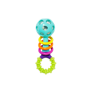Sassy Peek-a-Boo Beads Rattle - Flexible Sensory Developmental Baby Toy 0m