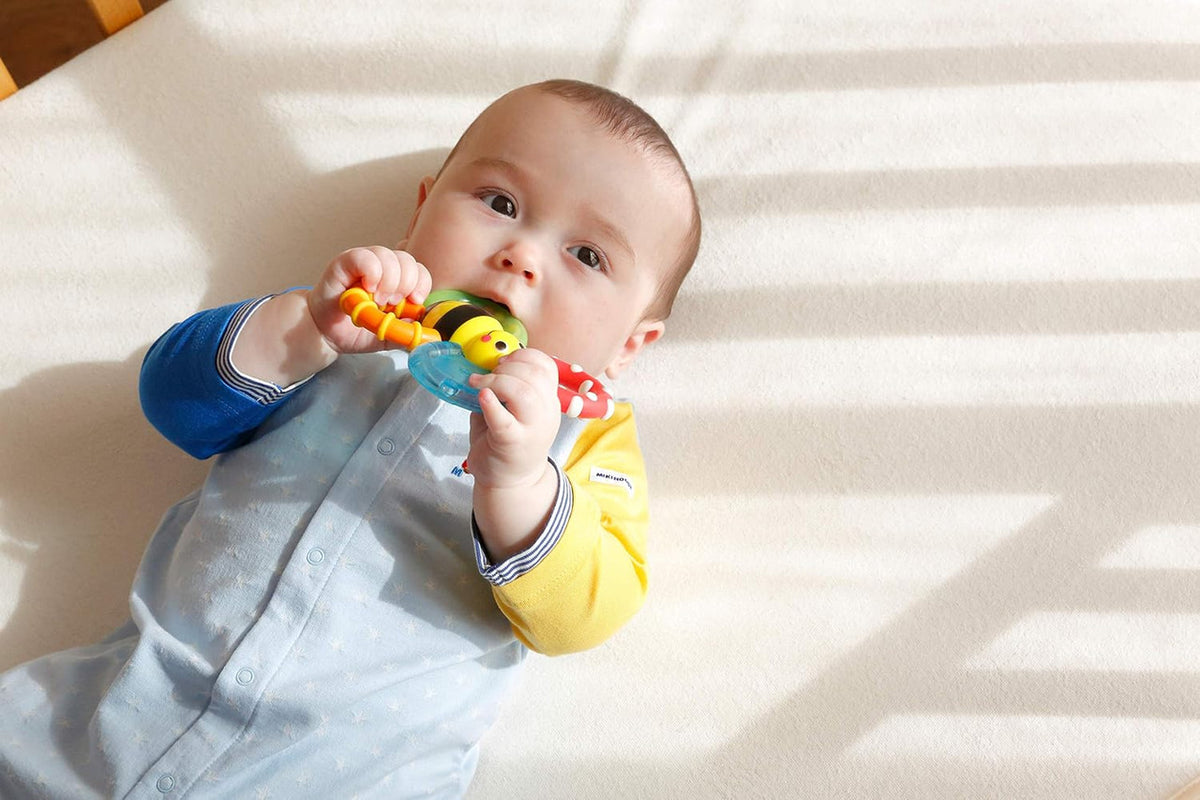 Sassy Bumble Bites Baby Teether Rattle, 3 Months+