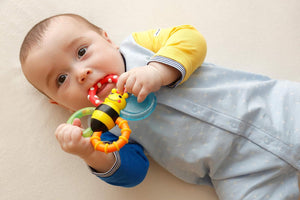 Sassy Bumble Bites Baby Teether Rattle, 3 Months+