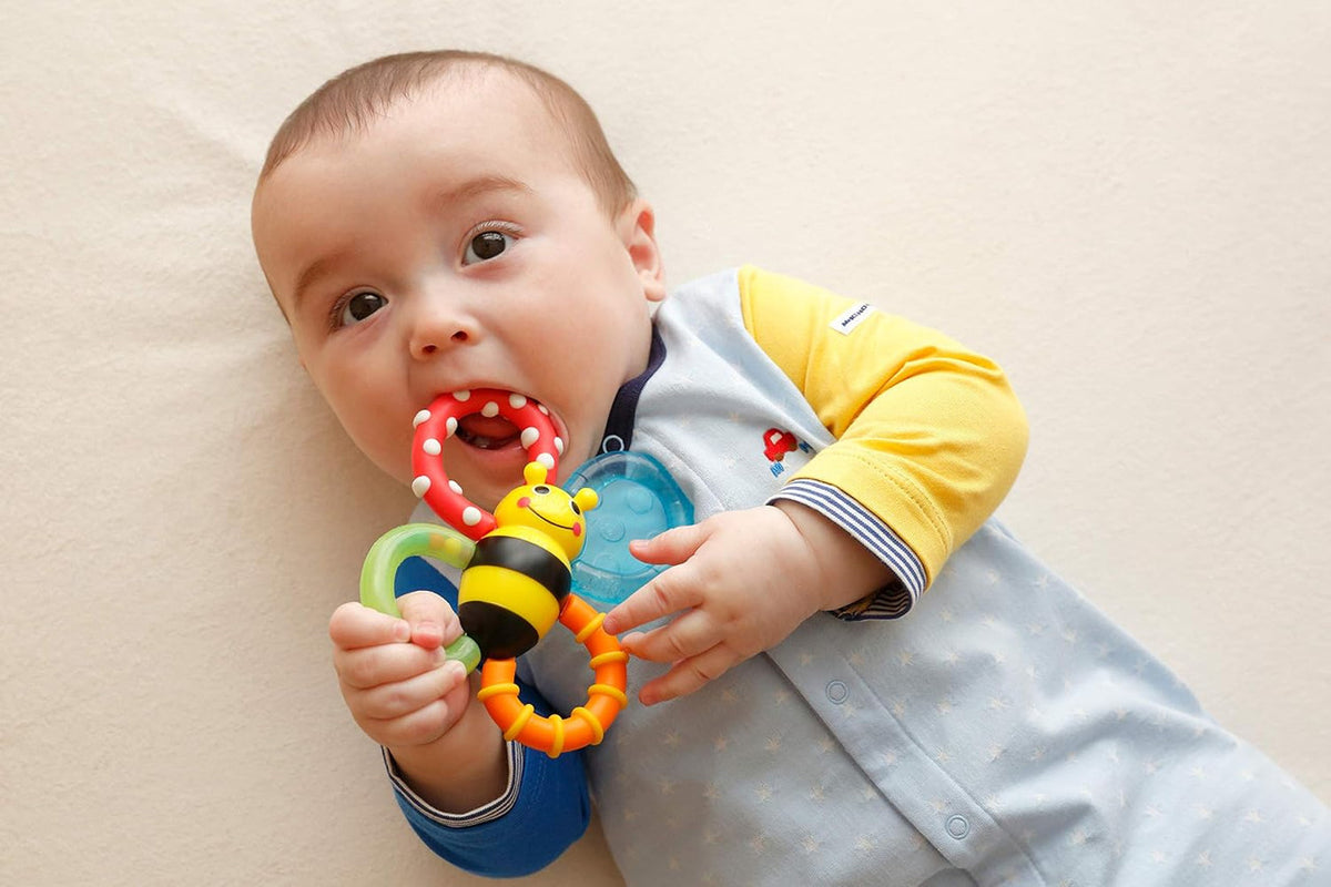 Sassy Bumble Bites Baby Teether Rattle, 3 Months+