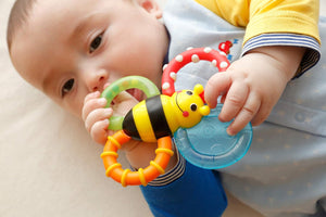 Sassy Bumble Bites Baby Teether Rattle, 3 Months+