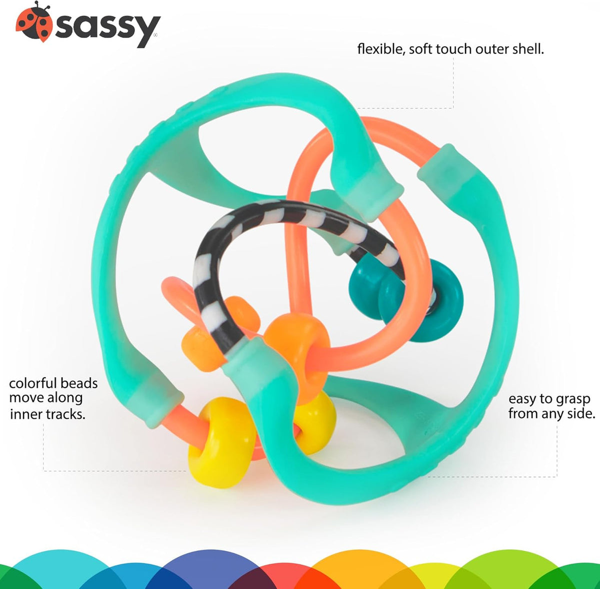 Sassy Busy Ball Baby Sensory Development Toy - 3m+ Assorted