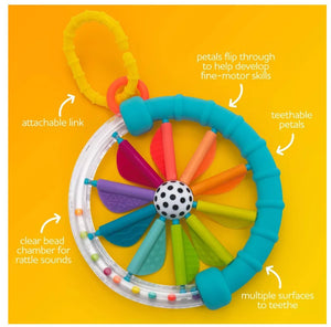Sassy Toys Cascading Colors Rattle & Links 3m+ Assorted