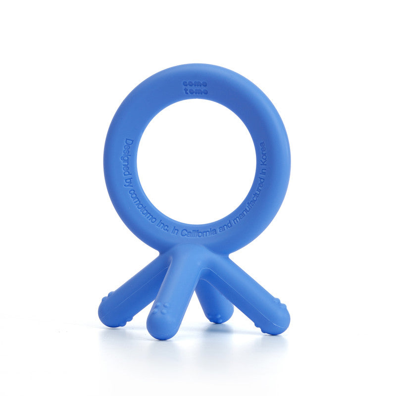 Comotomo - Silicone Baby Teether - Blue 3 Months +