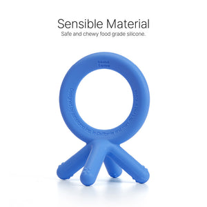 Comotomo - Silicone Baby Teether - Blue 3 Months +
