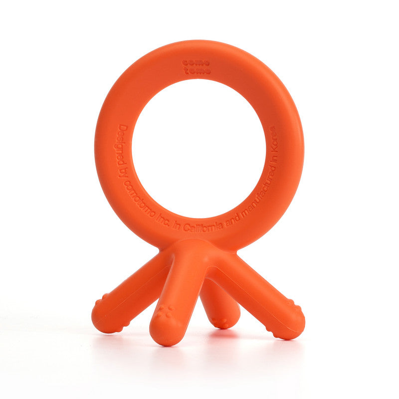 Comotomo - Silicone Baby Teether - Orange 3 Months +
