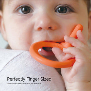 Comotomo - Silicone Baby Teether - Orange 3 Months +