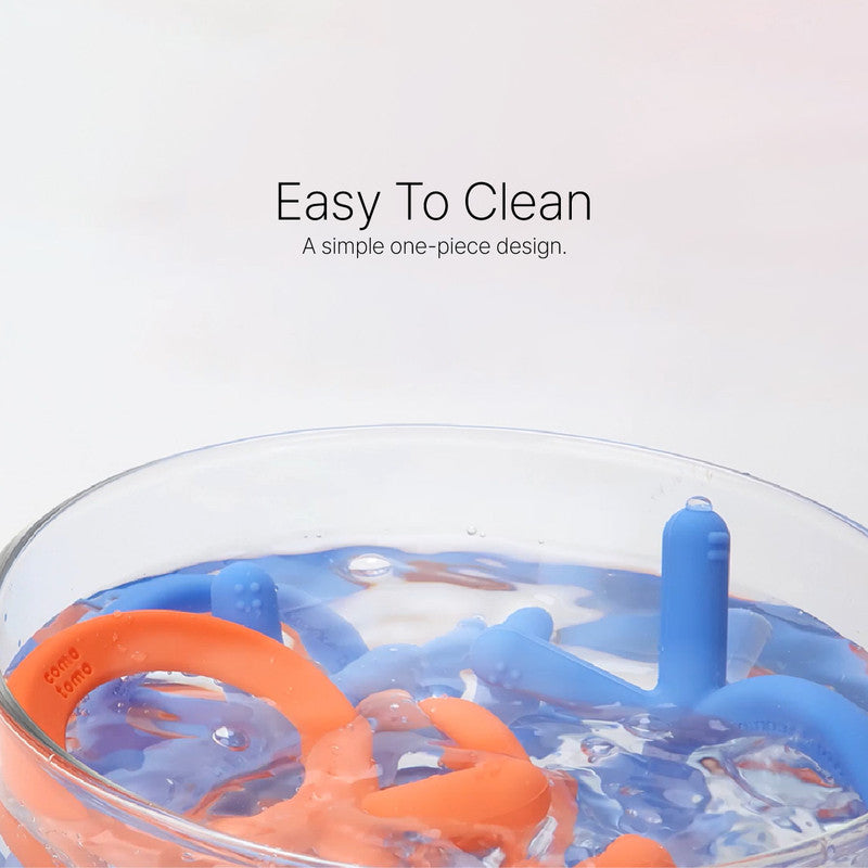 Comotomo - Silicone Baby Teether - Orange 3 Months +