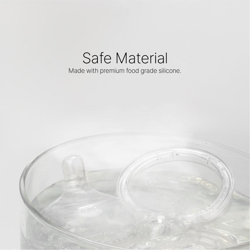 Comotomo - Natural Teat Silicone Nipples (Medium Flow) - Transparent 2 Pcs