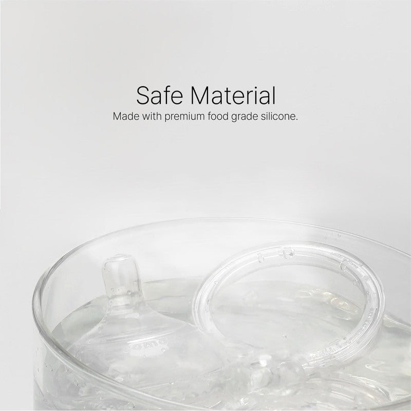 Comotomo - Natural Teat Silicone Nipples (Variable Flow) - Transparent 2 Pcs