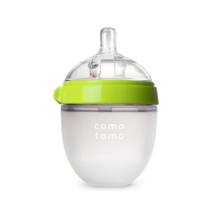 Comotomo - Natural Feel Baby Feeding Bottle - Green & White, 150 ml