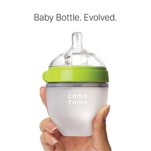Comotomo - Natural Feel Baby Feeding Bottle - Green & White, 150 ml