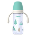 Farlin Grow With Color PP Wideneck Feeding Bottle W/Handle, +6m, 270ml, Green