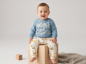 Jep Mood Oops Bear Pocket Sweatshirt & Jogger Set (2733)