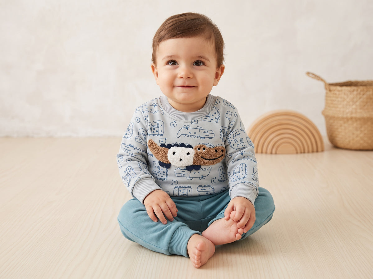 Jep Mood Dino Friends Sweatshirt & Jogger Set (2738)