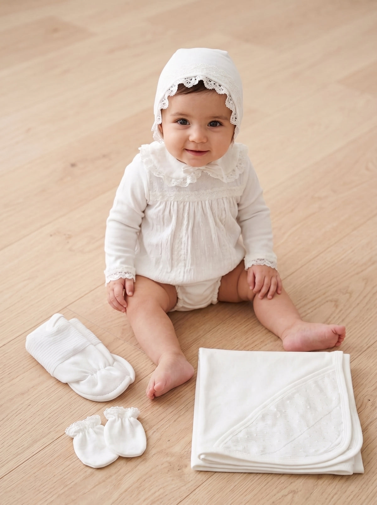 6-Piece Baby Gift Set - Ivory Lace