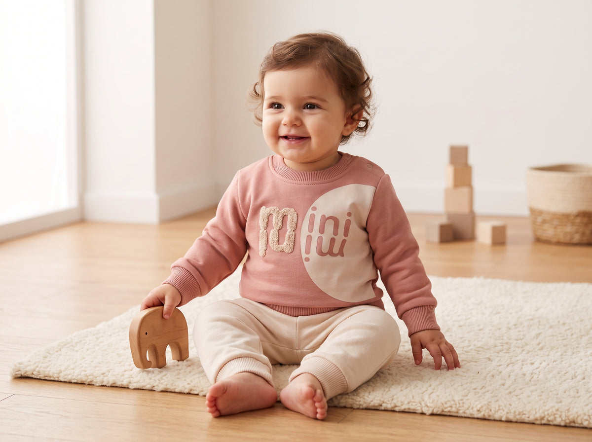 Jep Mood Mini Color Block Sweatshirt & Jogger Set (2729)