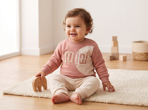 Jep Mood Mini Color Block Sweatshirt & Jogger Set (2729)