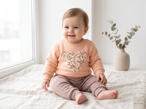 Jep Mood Heart Print Sweatshirt & Jogger Set (2706)