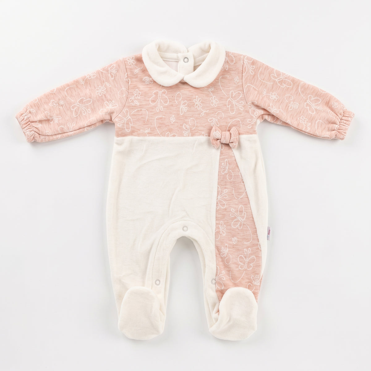 Nehad Baby Two-Tone Winter Romper with Collar (10935)