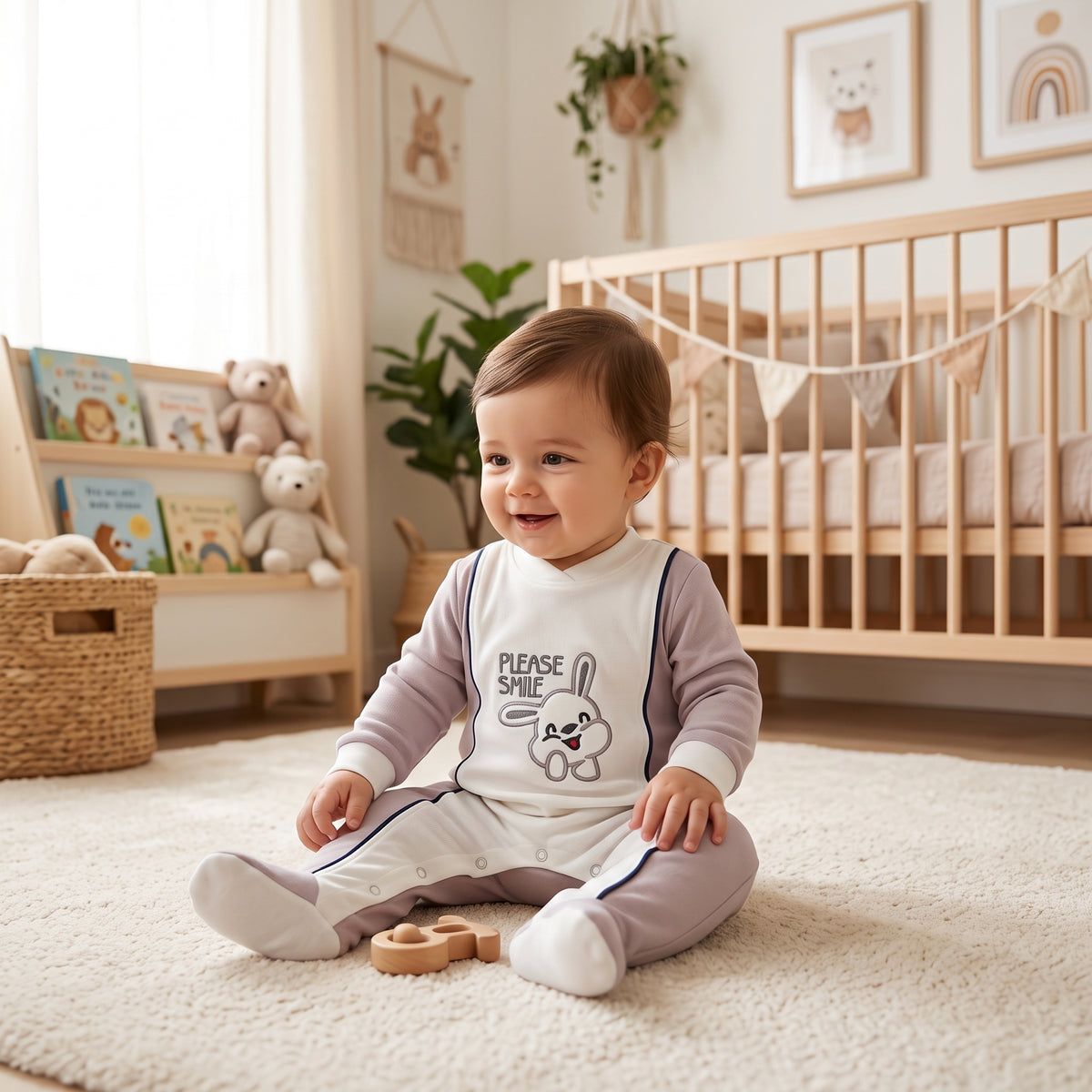 Kachoura Baby Newborn Romper (HK240) - Purple