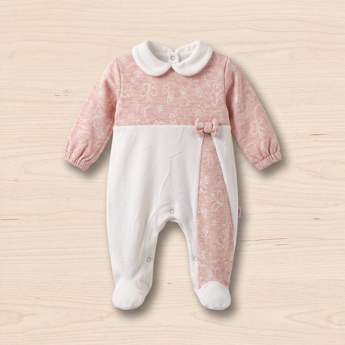 Nehad Baby Two-Tone Winter Romper with Collar (10935)