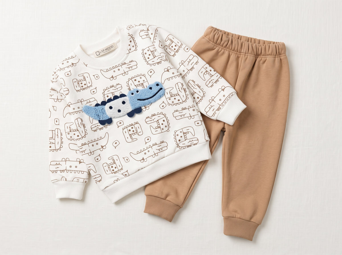 Jep Mood Dino Friends Sweatshirt & Jogger Set (2738)
