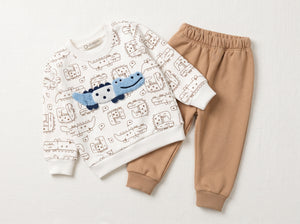 Jep Mood Dino Friends Sweatshirt & Jogger Set (2738)