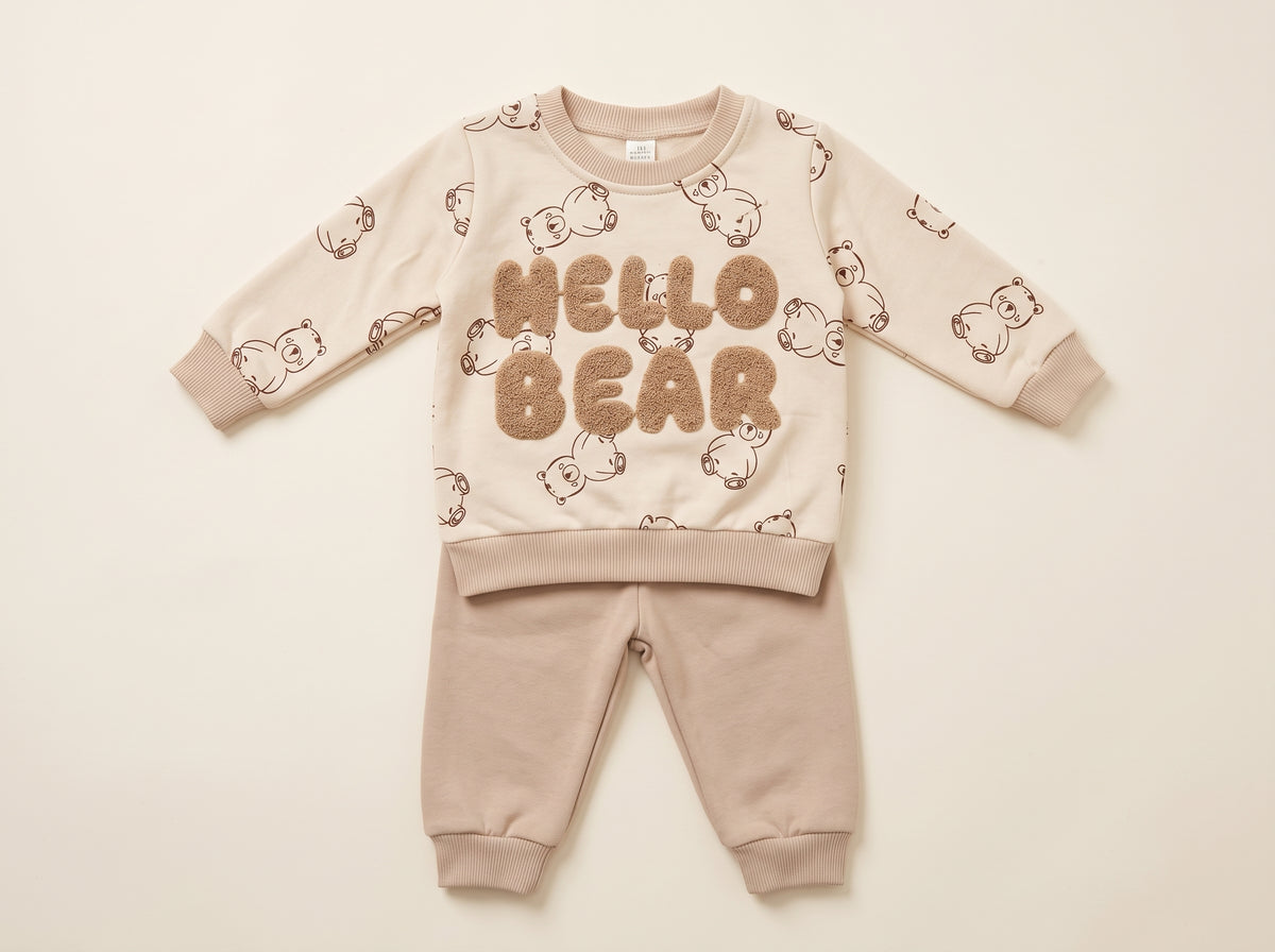 Jep Mood Hello Bear Sweatshirt & Jogger Set (2742)