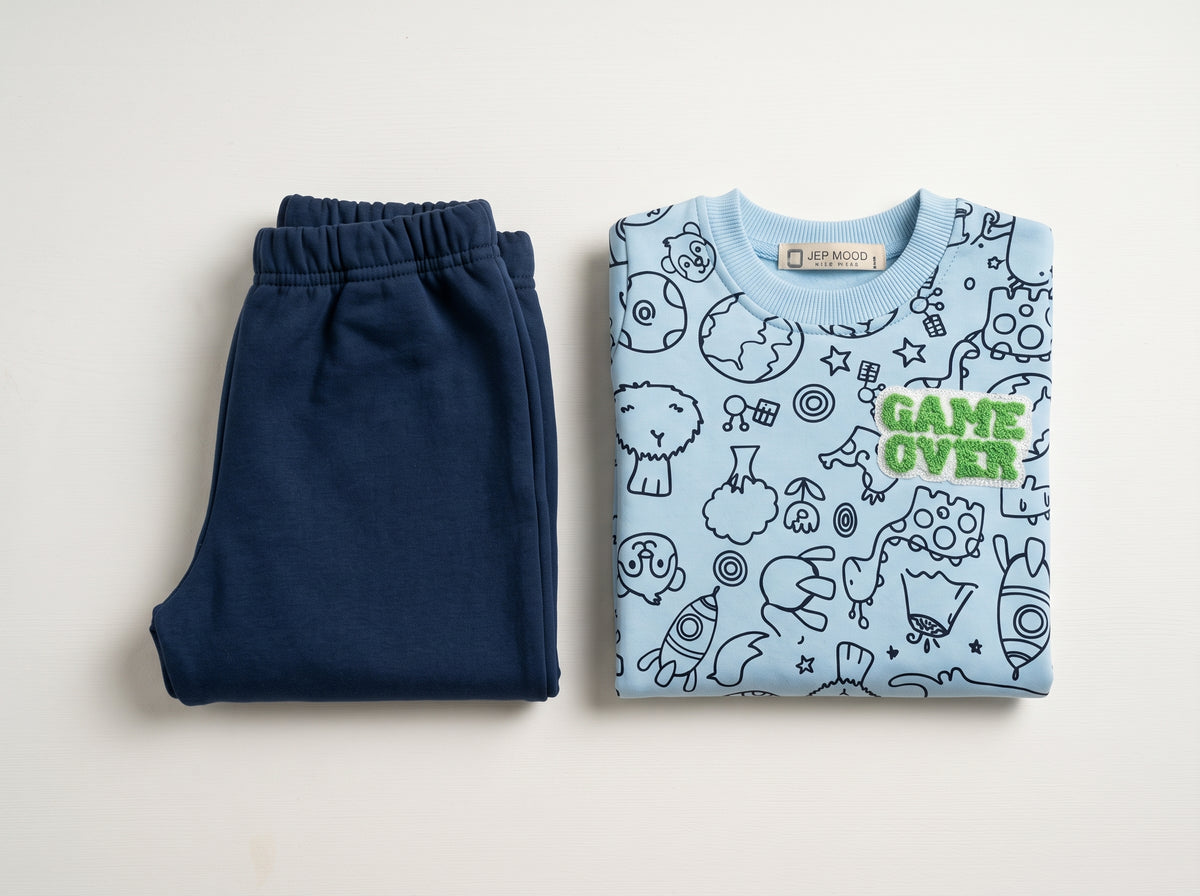 Jep Mood Space Doodle Sweatshirt & Jogger Set (2736)