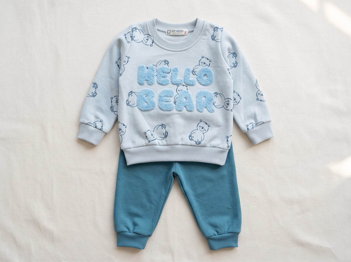 Jep Mood Hello Bear Sweatshirt & Jogger Set (2742)