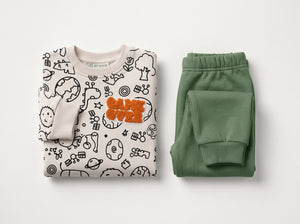 Jep Mood Space Doodle Sweatshirt & Jogger Set (2736)