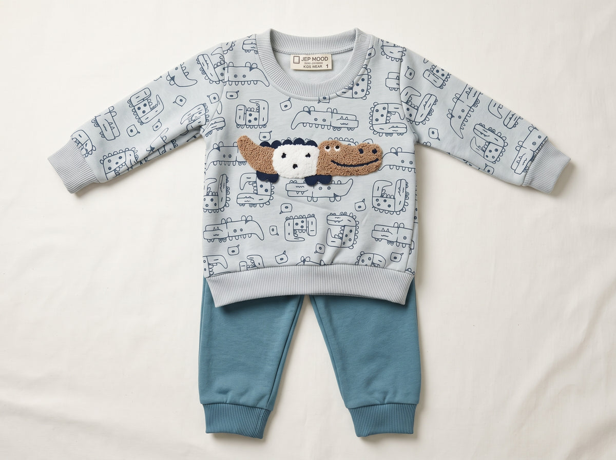 Jep Mood Dino Friends Sweatshirt & Jogger Set (2738)