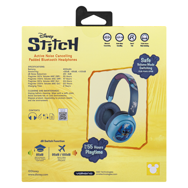 Disney Stitch ANC Padded Bluetooth Headphones - Image 6