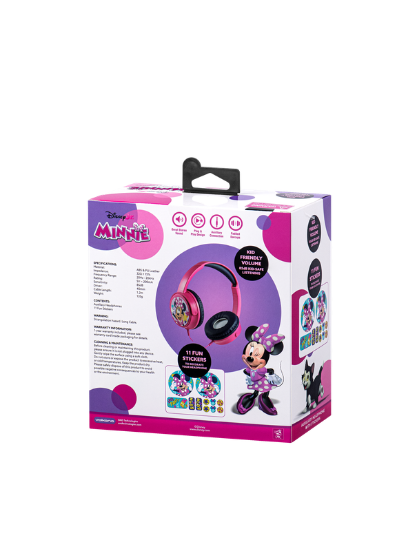 Minnie Mouse Auxiliary Headphone with Stickers - Image 2