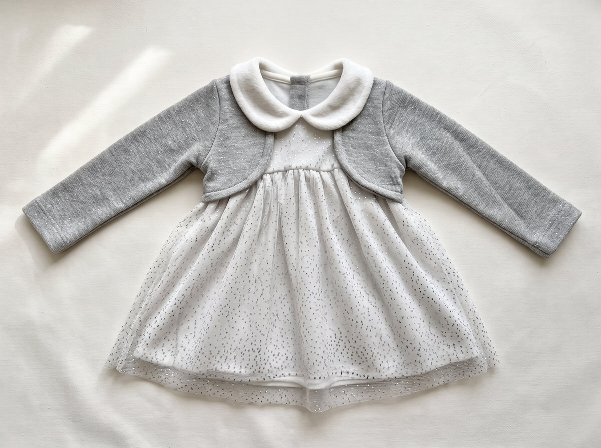 Jolly Joy Baby Girl Tulle Dress with Bolero (4605)