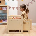 Ezzro Montessori Table Set - Natural / Light Grey