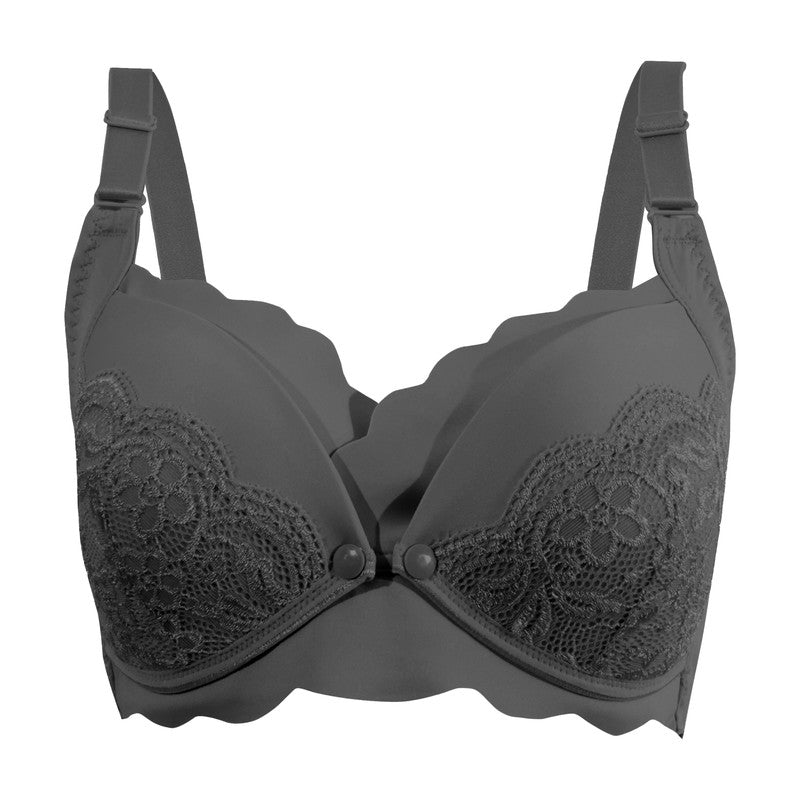 Okus - Elegant Seamless Maternity & Nursing Bra - Black - Small