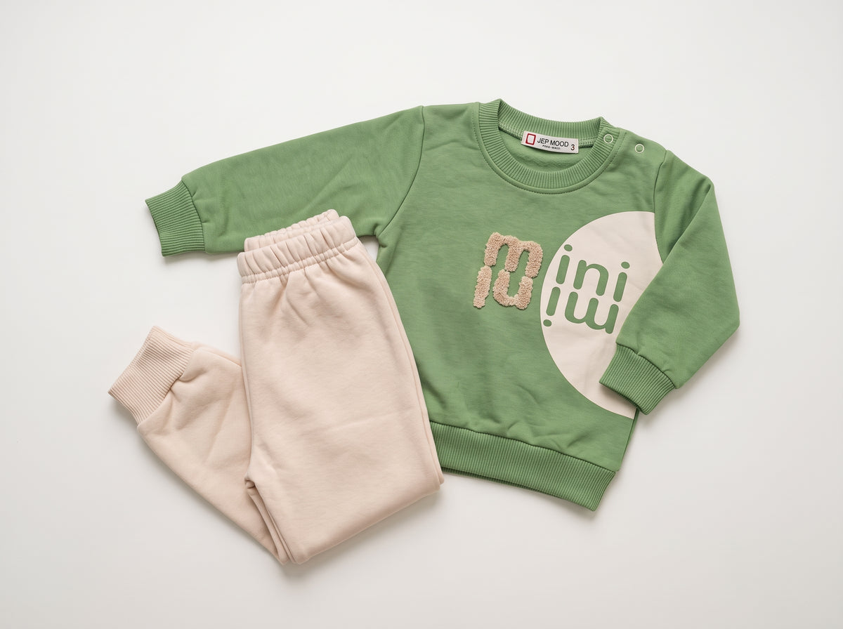 Jep Mood Mini Color Block Sweatshirt & Jogger Set (2729)
