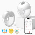 Momcozy M5 Smart APP Controlled Wearable Breast Pump, Hands-Free Wireless Electric Pump Double - Gray