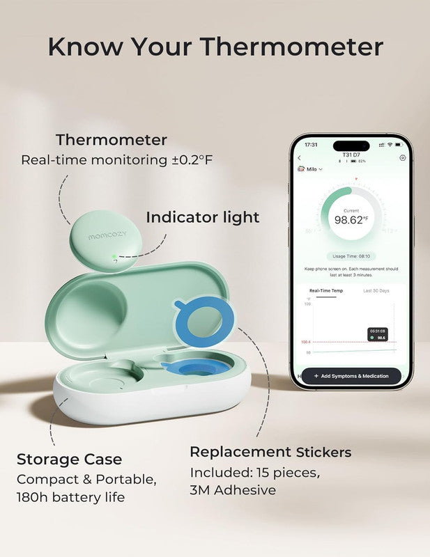 مقياس حرارة رقمي قابل للارتداء من Momcozy