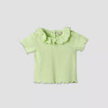 Juniors Round Neck Short Sleeves T-shirt with Ribbed Design