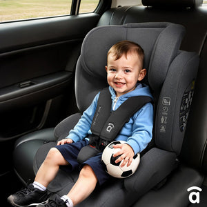 Asalvo Route Fix Convertible Car Seat, Group 1/2/3 (9-36kg), Isofix + Top Tether, Grey