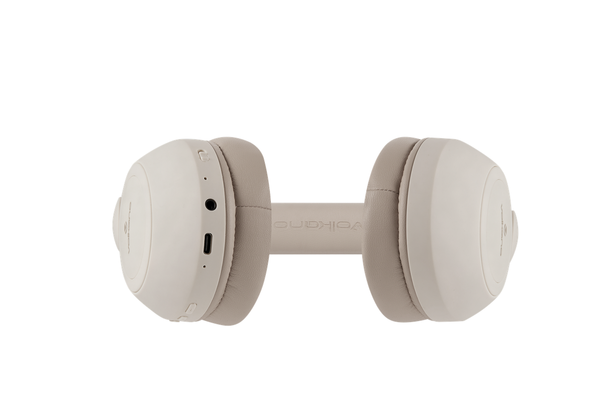 Volkano Aura Series Active Noise Cancelling Bluetooth Headphones - Cream