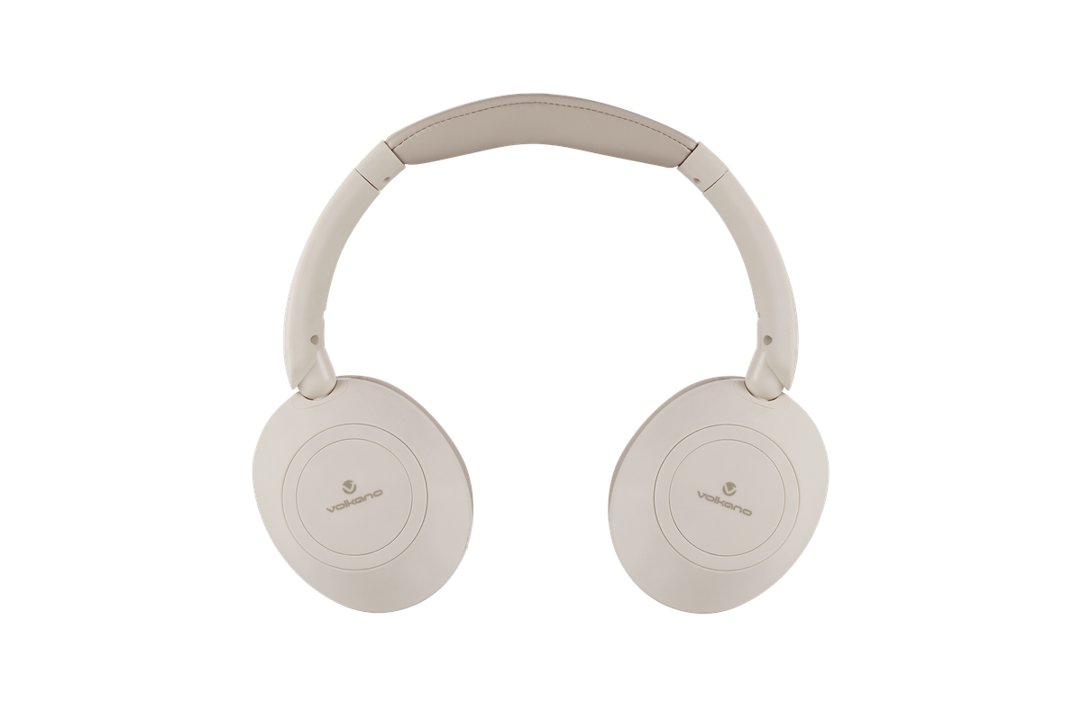 Volkano Aura Series Active Noise Cancelling Bluetooth Headphones - Cream