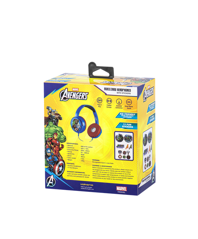 Avengers Auxiliary Headphones with Stickers - Image 7